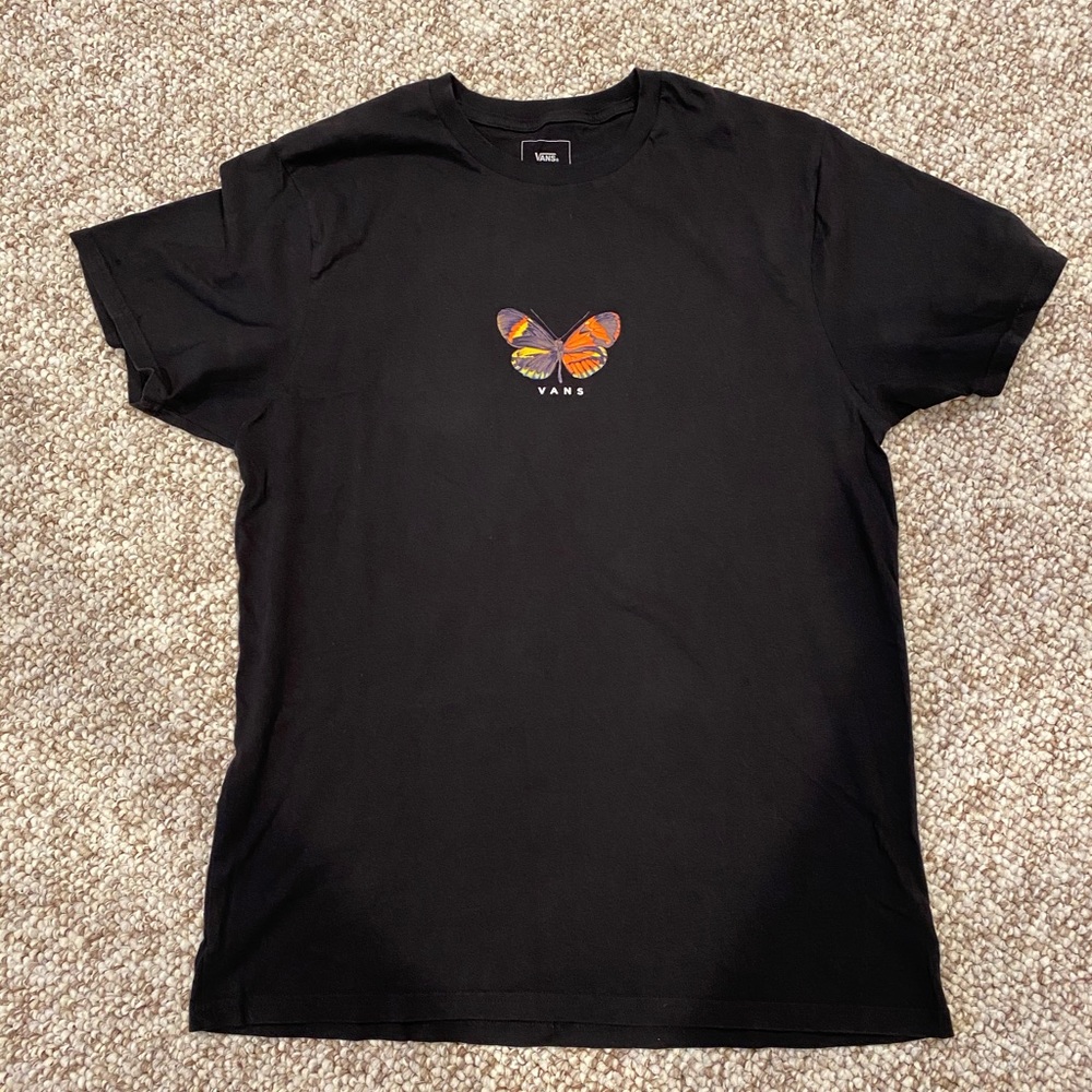 Black men’s butterfly Vans tee shirt size large